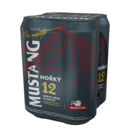 Mustang Hořký 12 pivo ležák světlý PACK 4x500ml